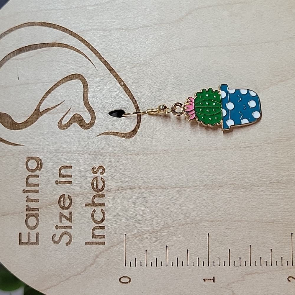 Cactus Cutie Drop Earrings - Picture 2 of 4